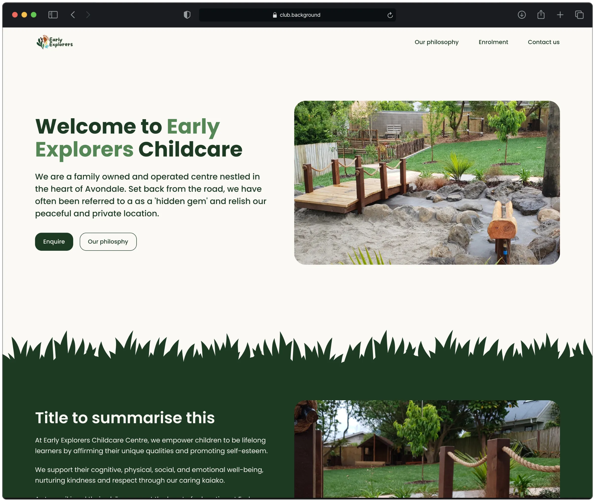 Sample website