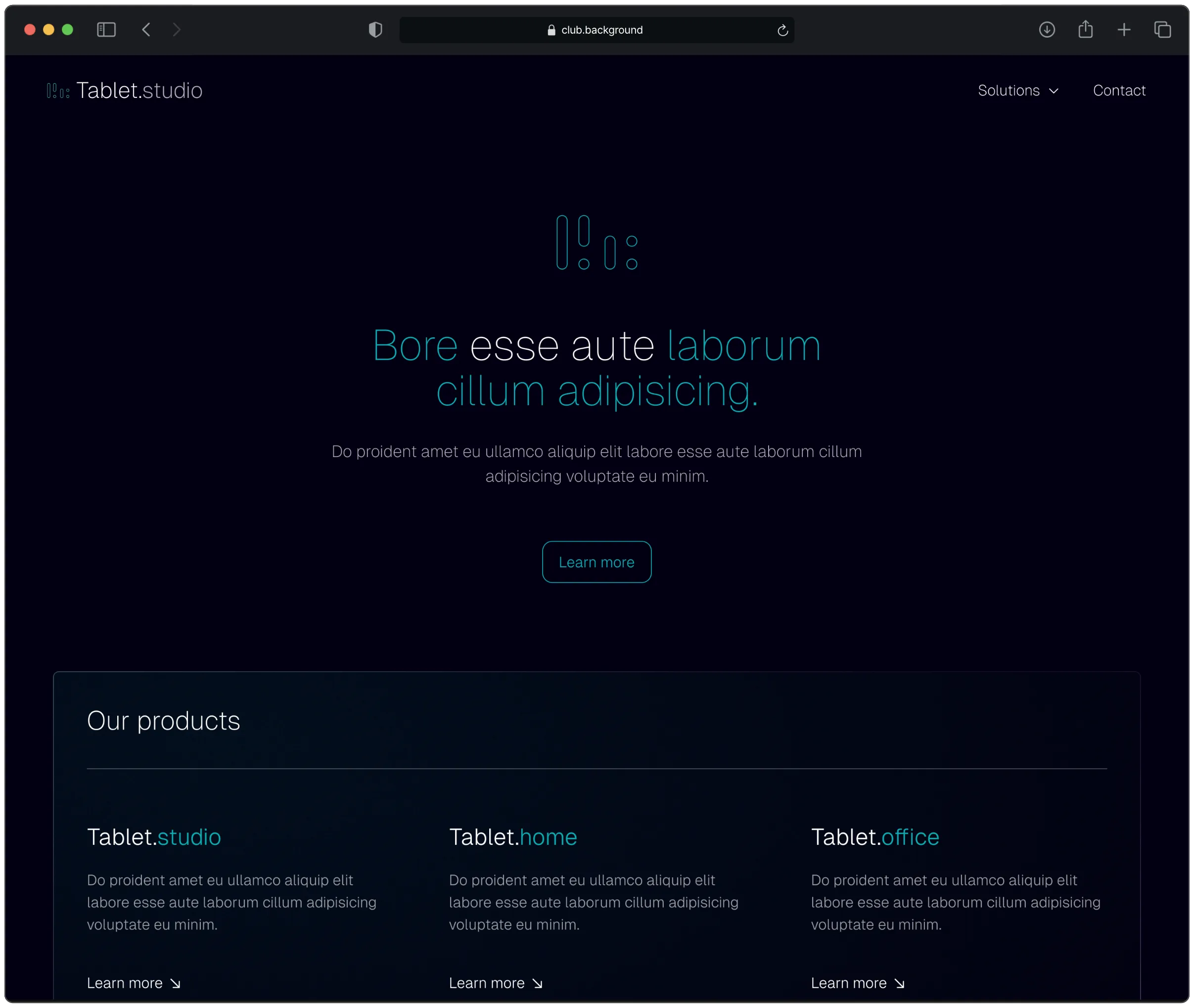 Sample website